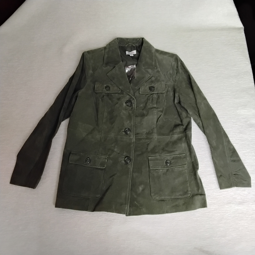 Denim&Co Olive Blazer Jacket - Picture 2 of 16